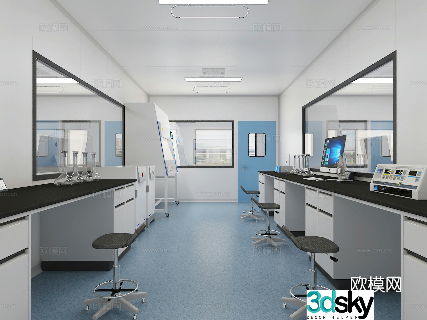 Modern laboratory 3d model