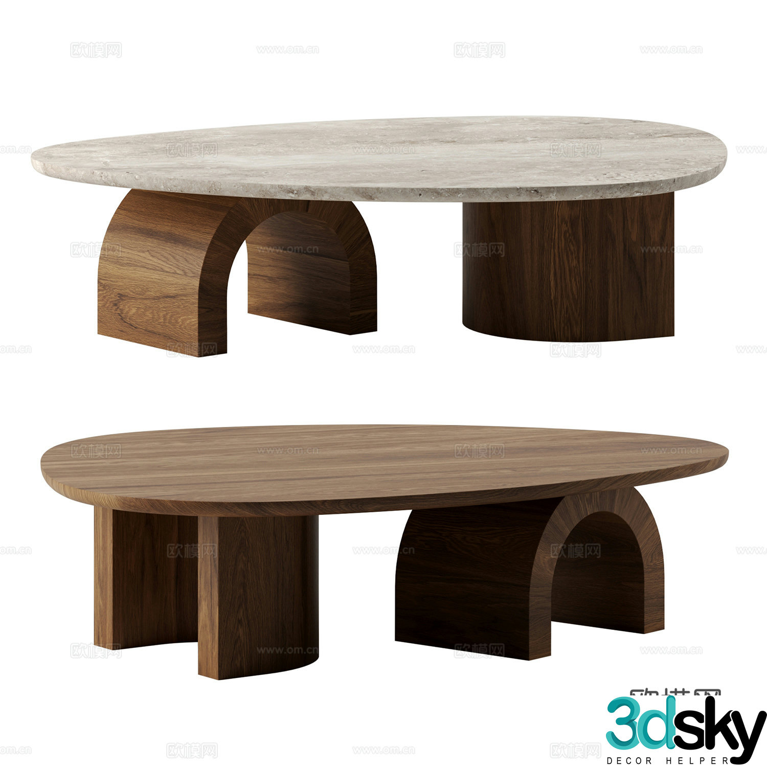 Medieval style coffee table 3D model