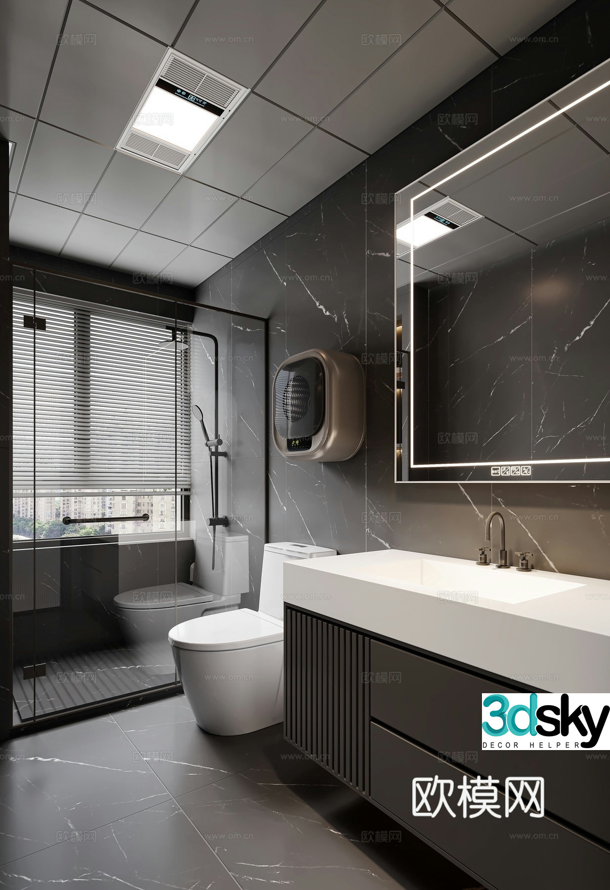 Modern bathroom bathroom 3d model