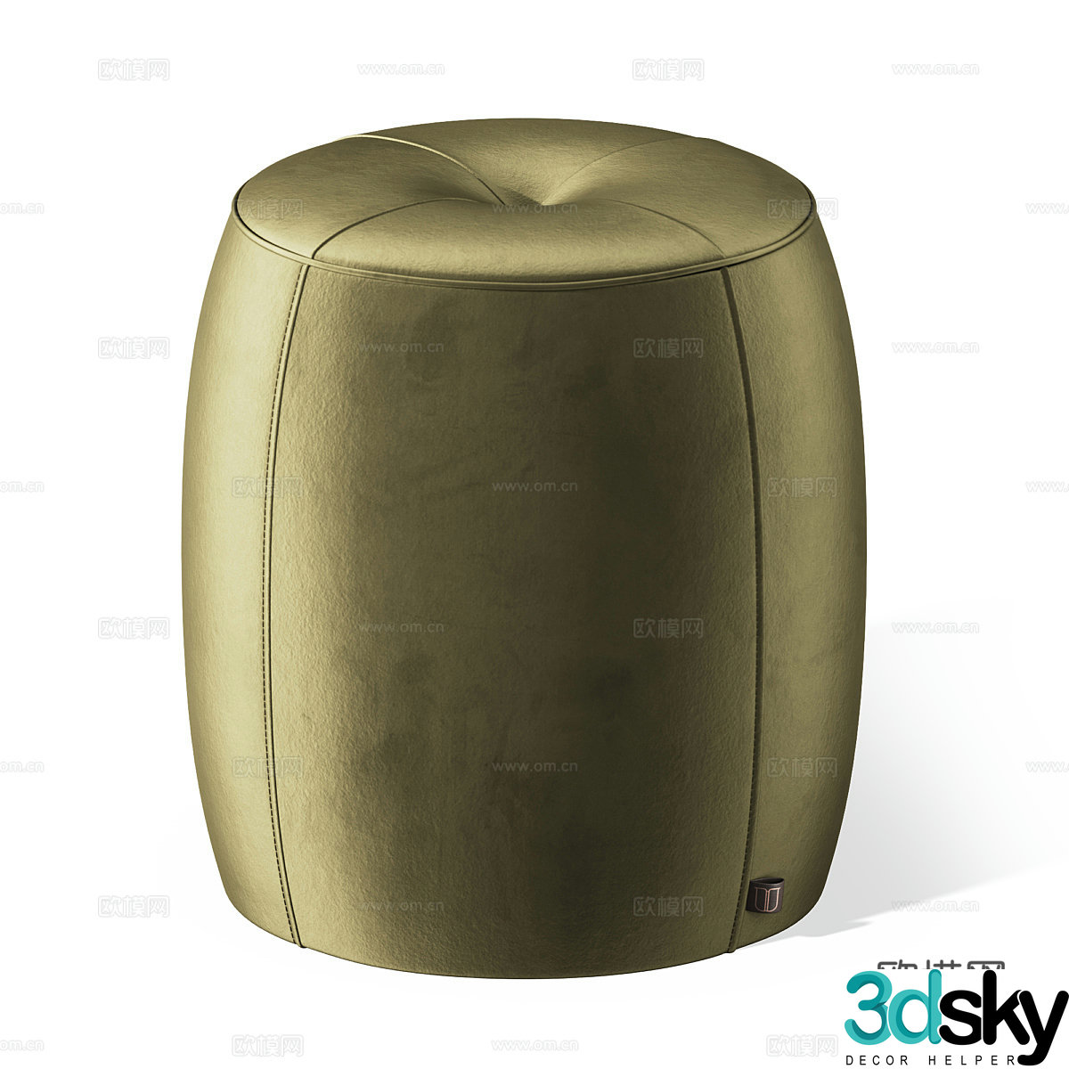 Modern simple sofa stool round stool low stool stool 3d model