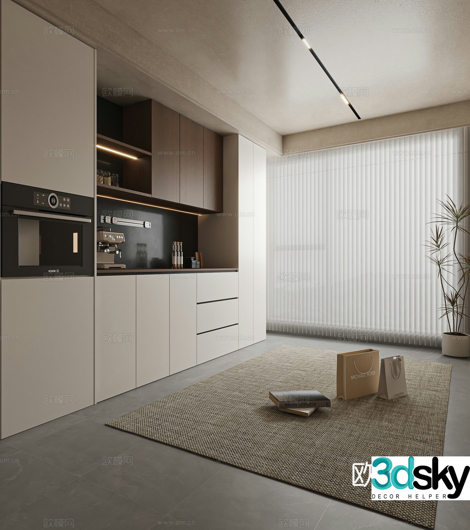Modern sideboard 3d model