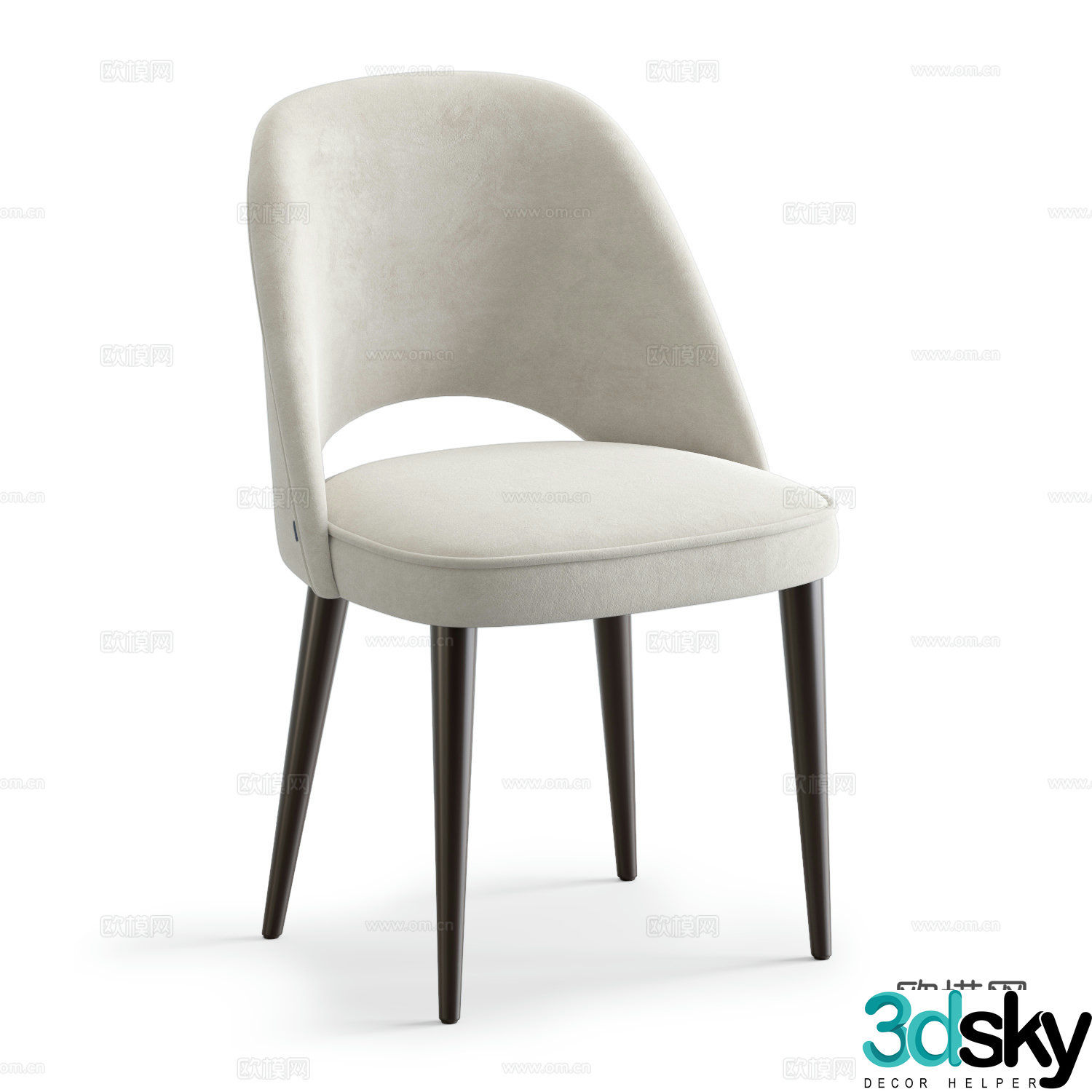 Modern chair dining chair 3d model