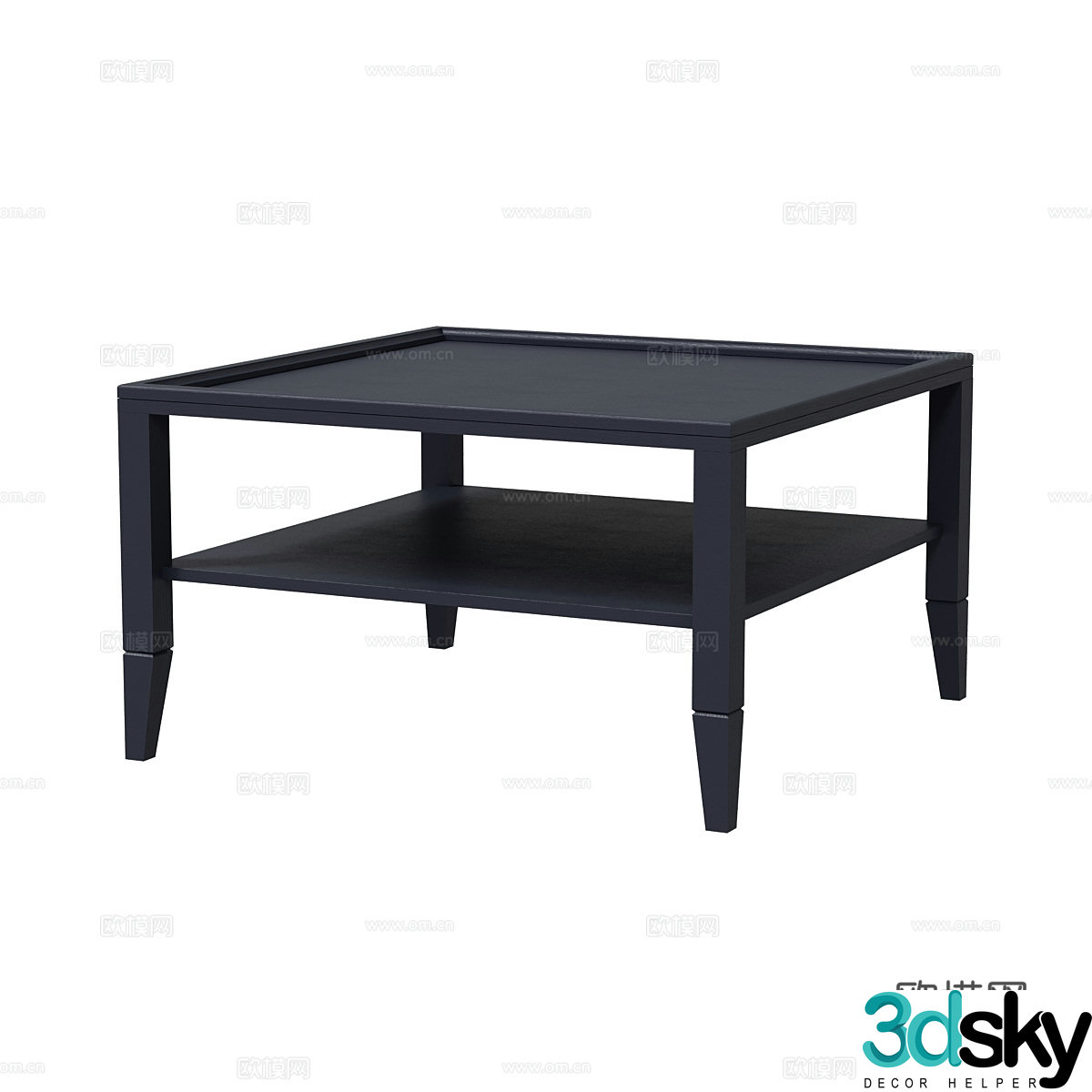 Square coffee table simple coffee table 3d model
