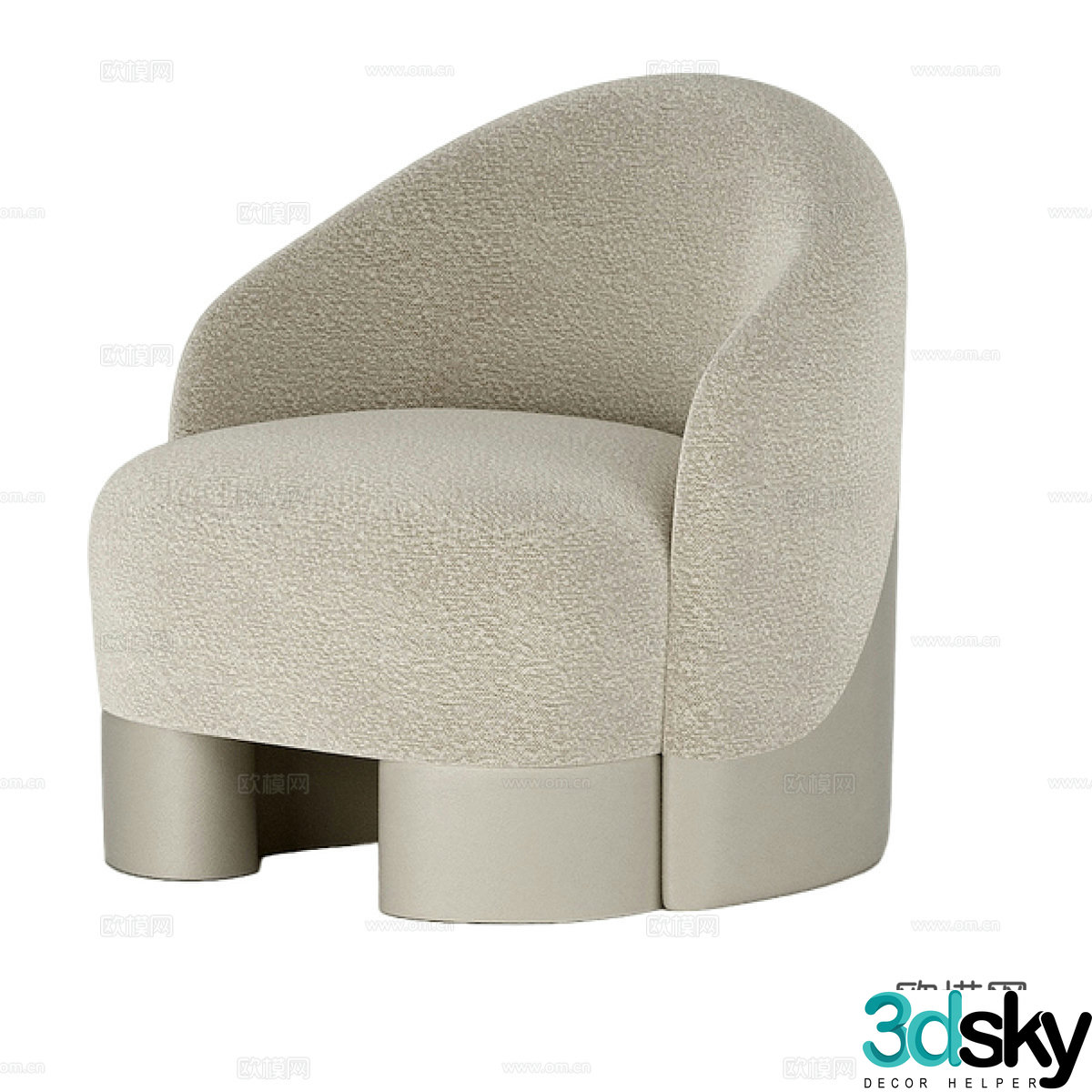 Single sofa leisure sofa 3d model