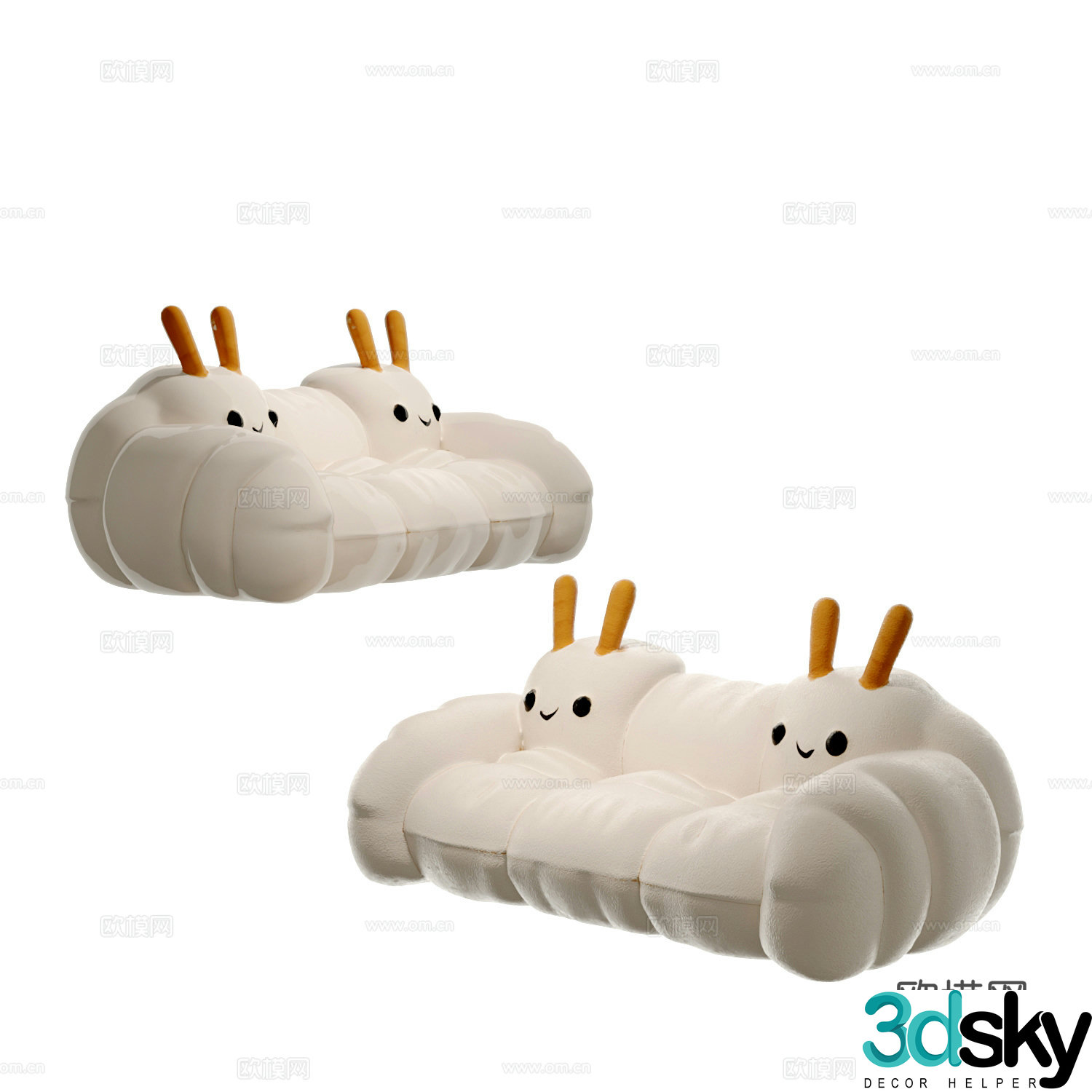 Children’s sofa cartoon sofa 3d model