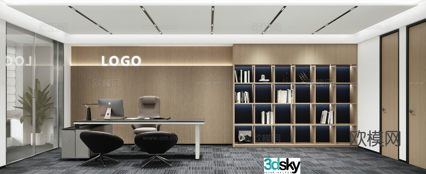 Modern manager office 3d model