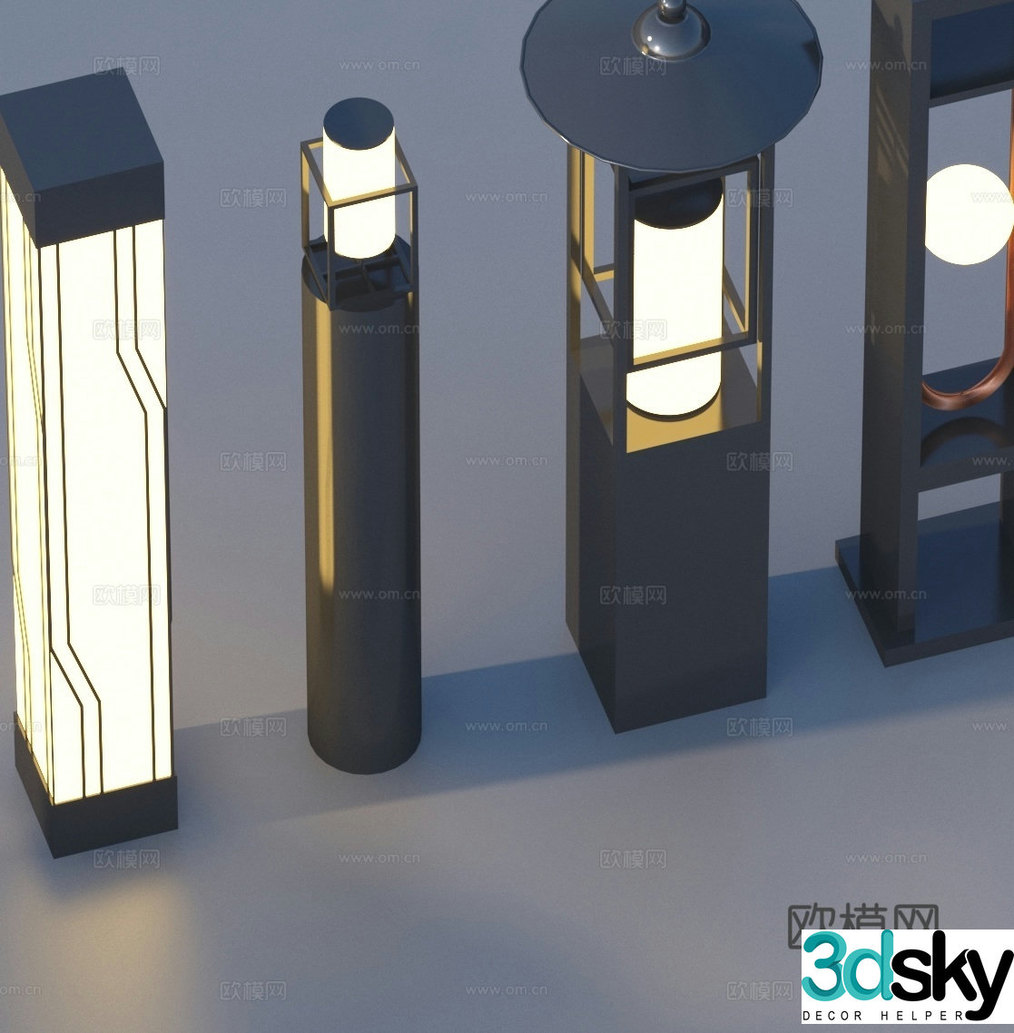 Landscape light lawn light garden light outdoor light 3d model