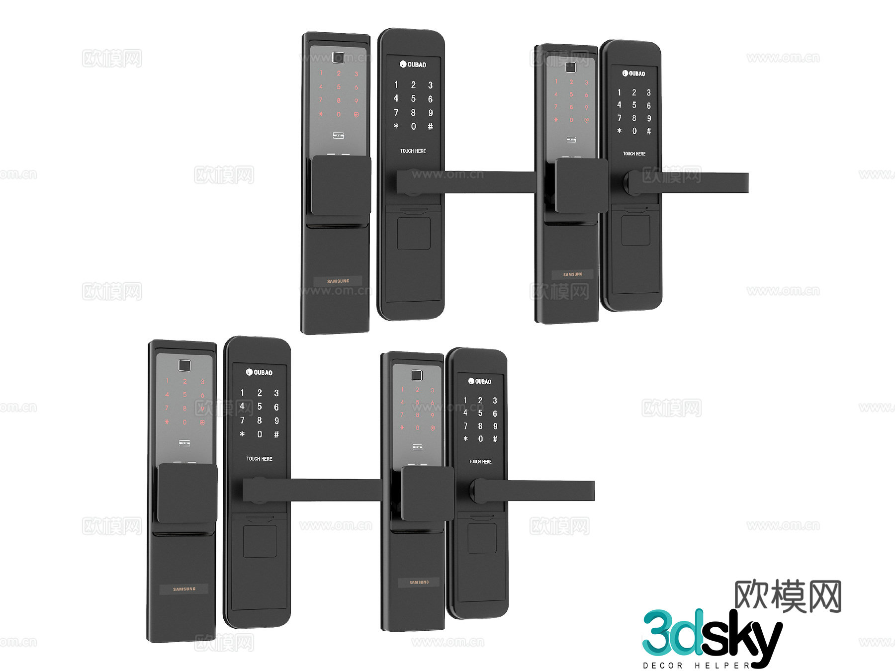 Hardware smart lock 3d model