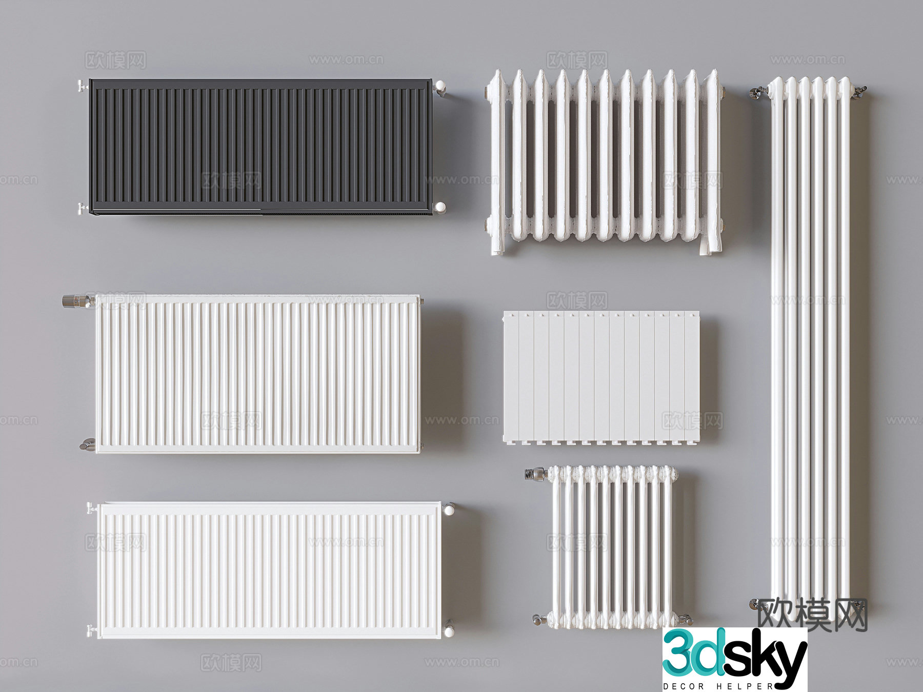 Radiator heating pipe heater radiator 3d model