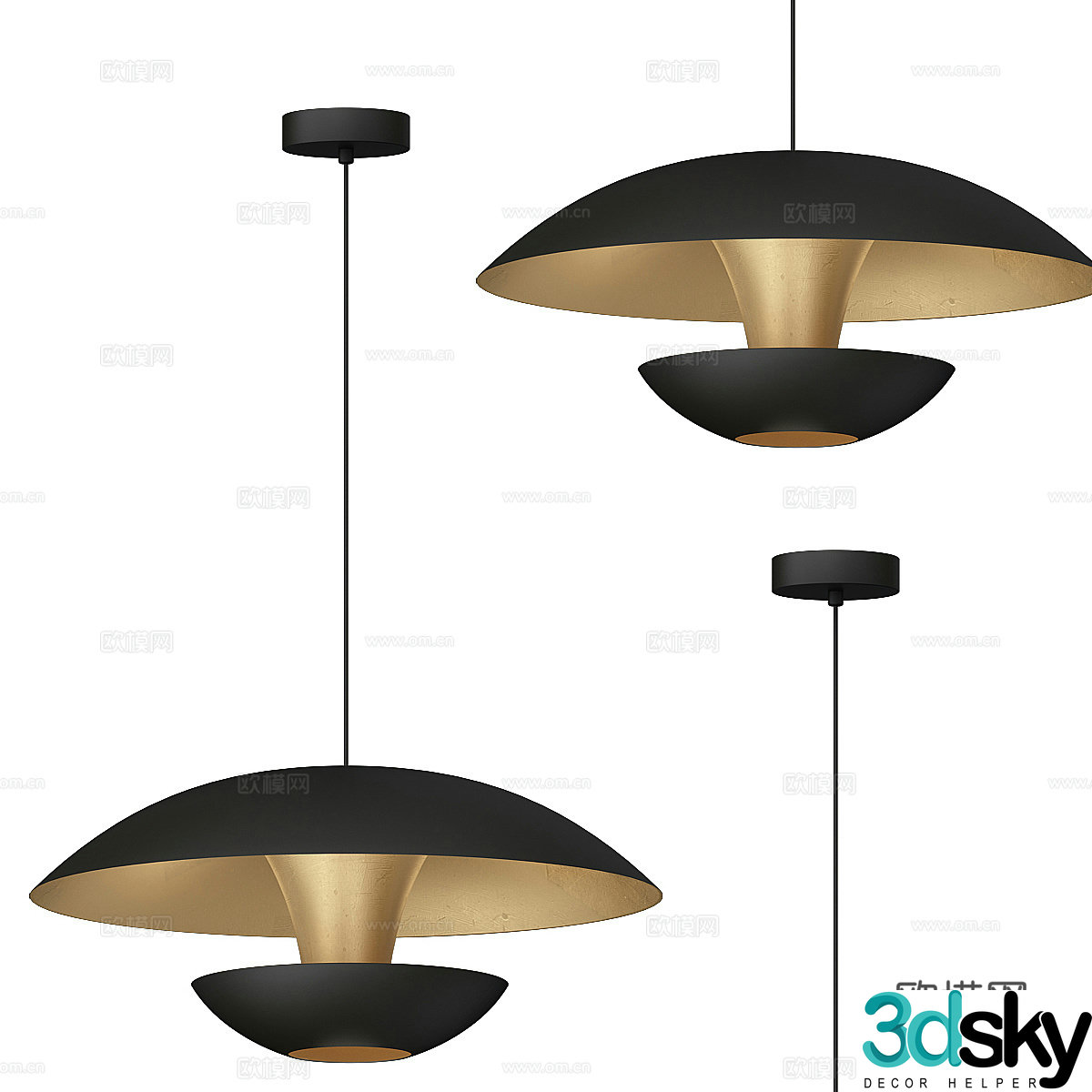 Simple chandelier restaurant chandelier 3d model