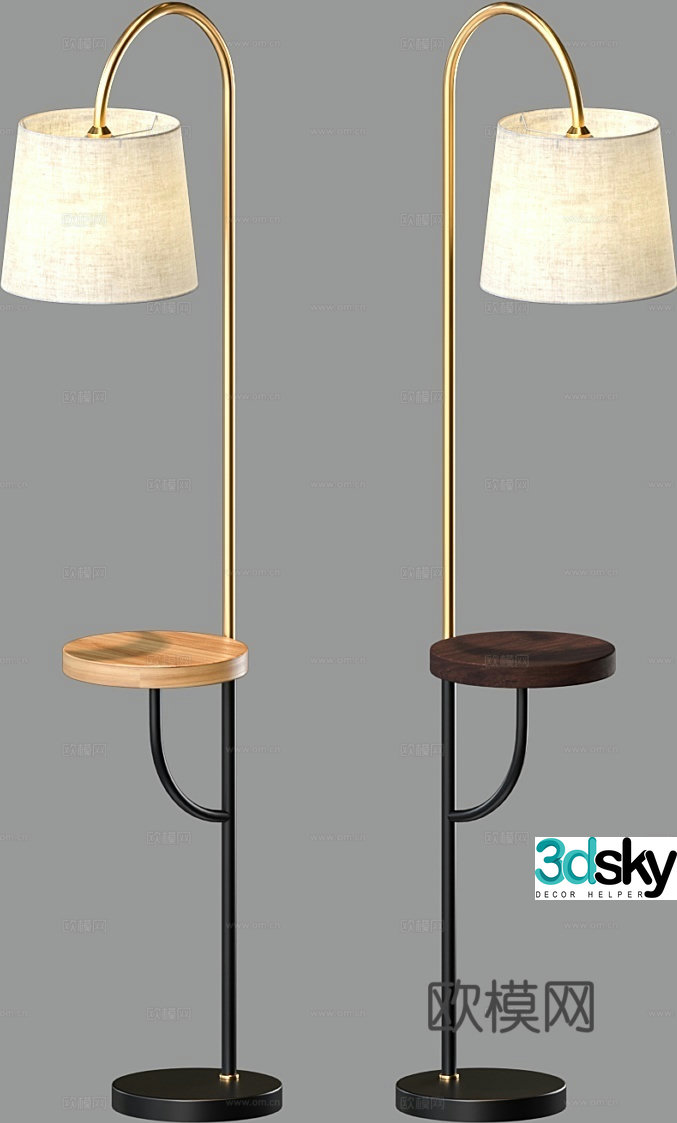 Nordic floor lamp 3d model