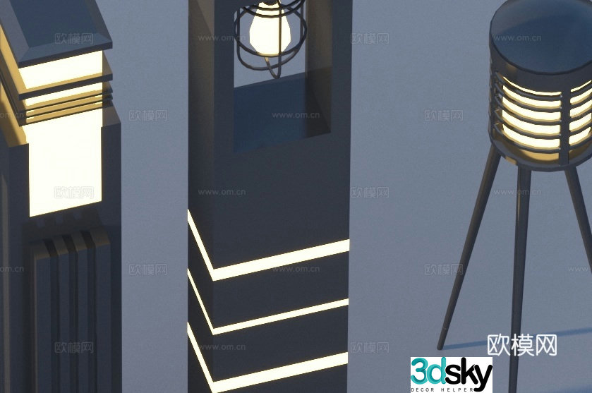 Landscape light lawn light garden light outdoor light 3d model
