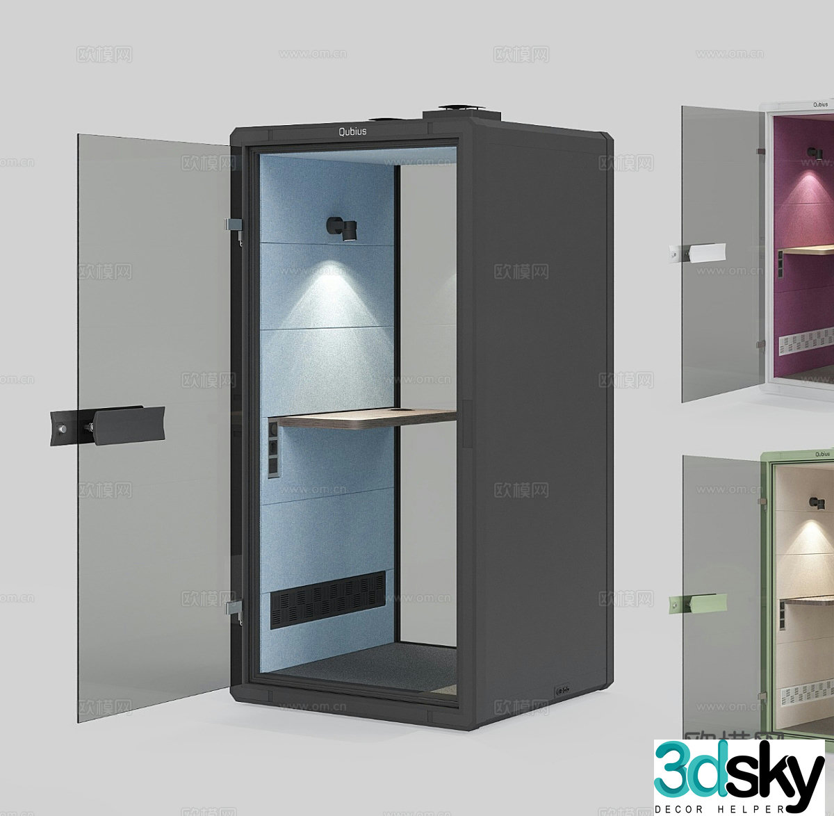 Modern soundproof cabinet silent cabinet 3d model