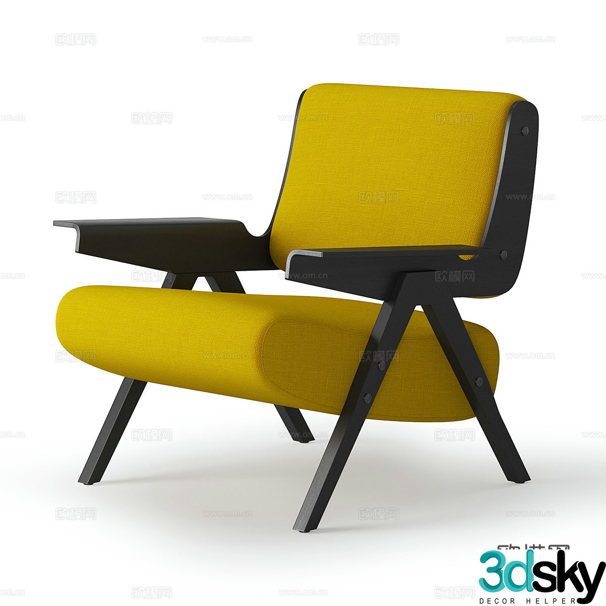 Modern lounge chair armchair 3d model