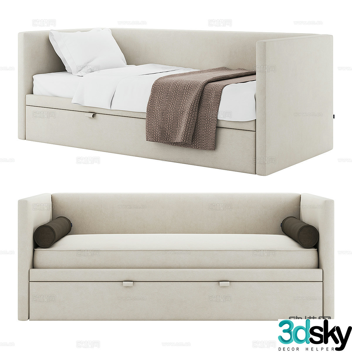Modern sofa bed 3d model