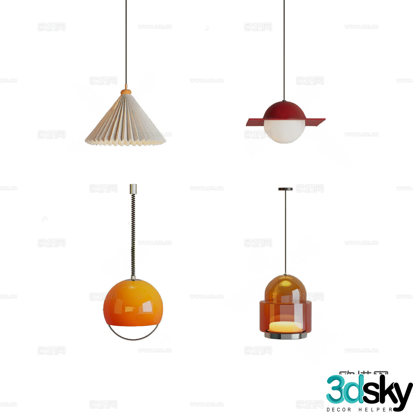 Medieval style small chandelier 3D model