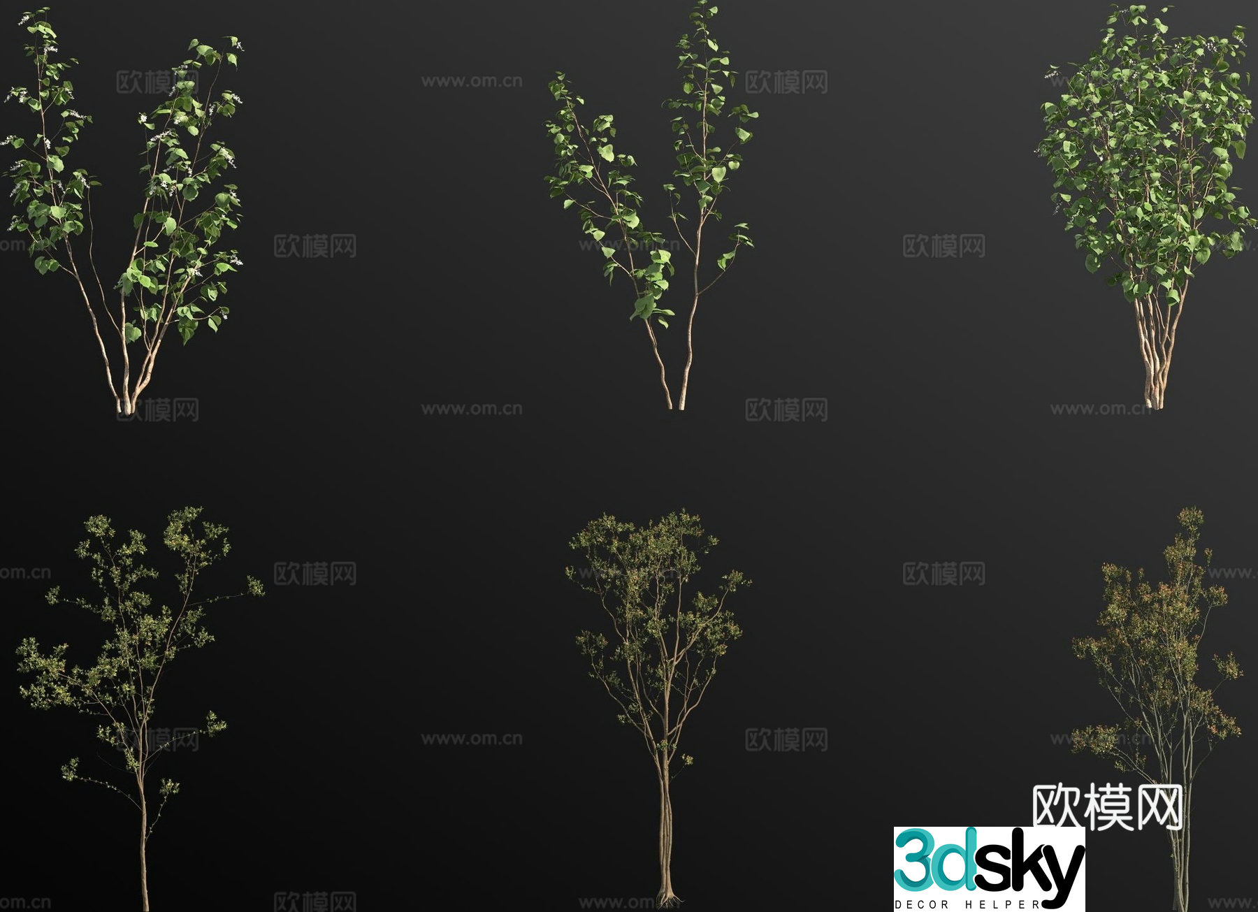 landscape tree arbor trees small tree 3d model