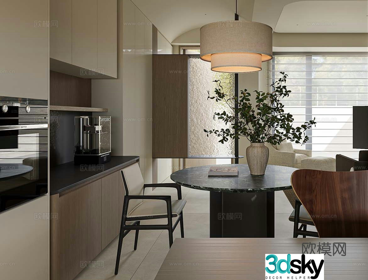 Modern restaurant kitchen 3d model