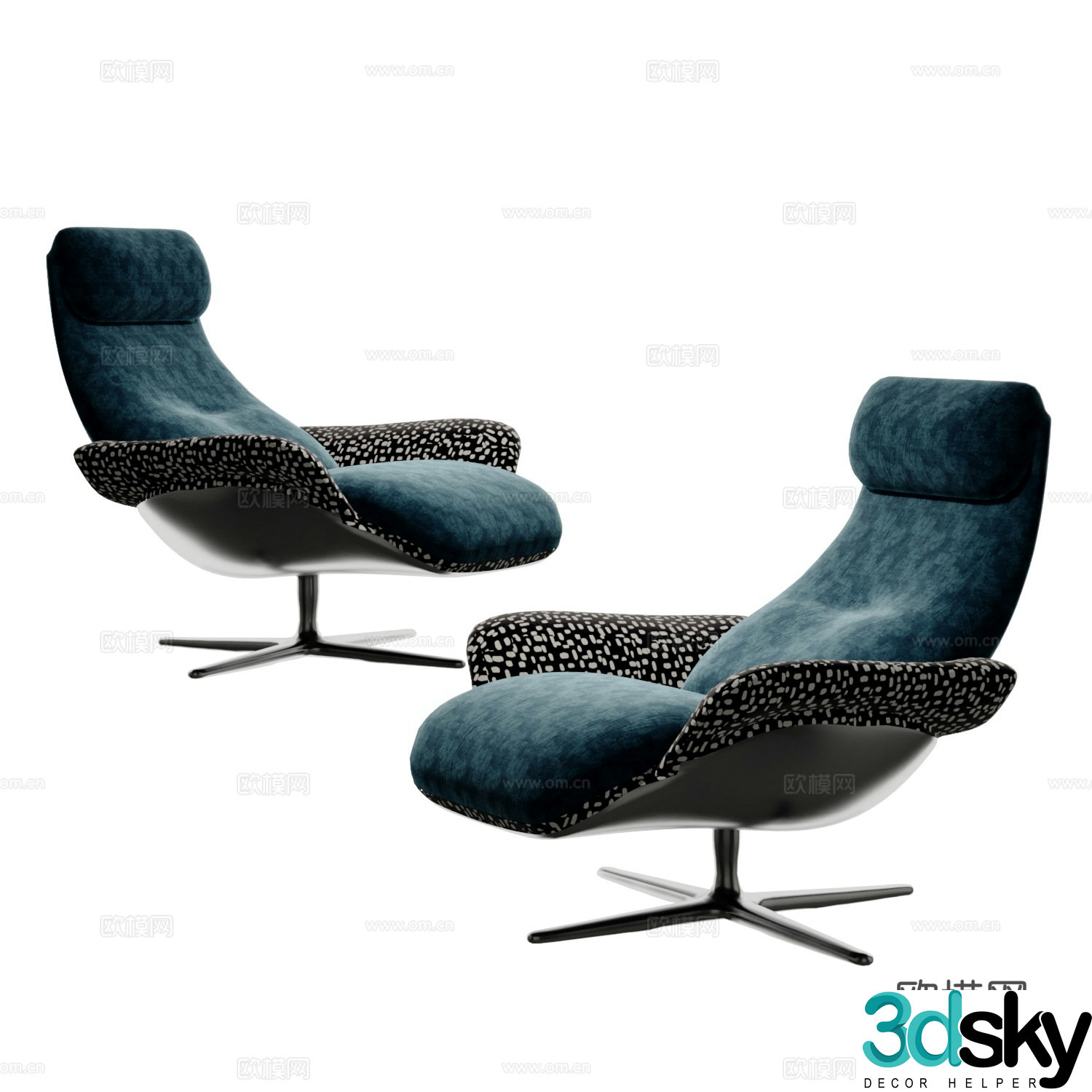Modern lounge chair leisure lounge chair 3d model