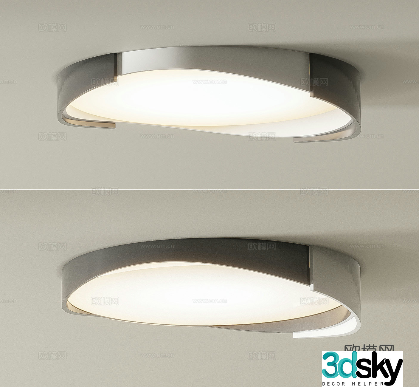 Simple ceiling lamp living room lamp 3d model