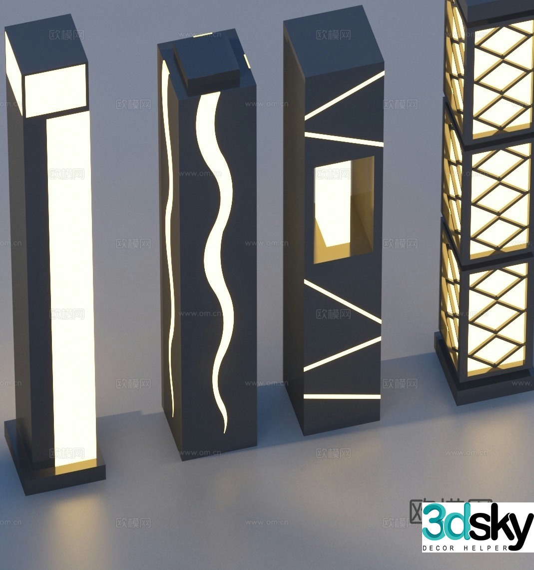Landscape light lawn light garden light outdoor light 3d model