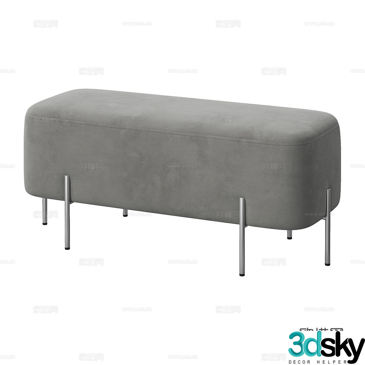 Stool Sofa Stool Shoe Changing Stool 3D Model