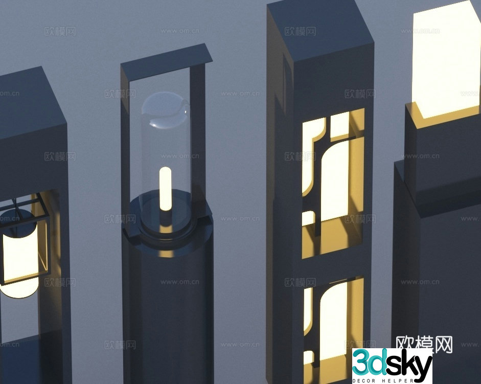 Landscape light lawn light garden light outdoor light 3d model