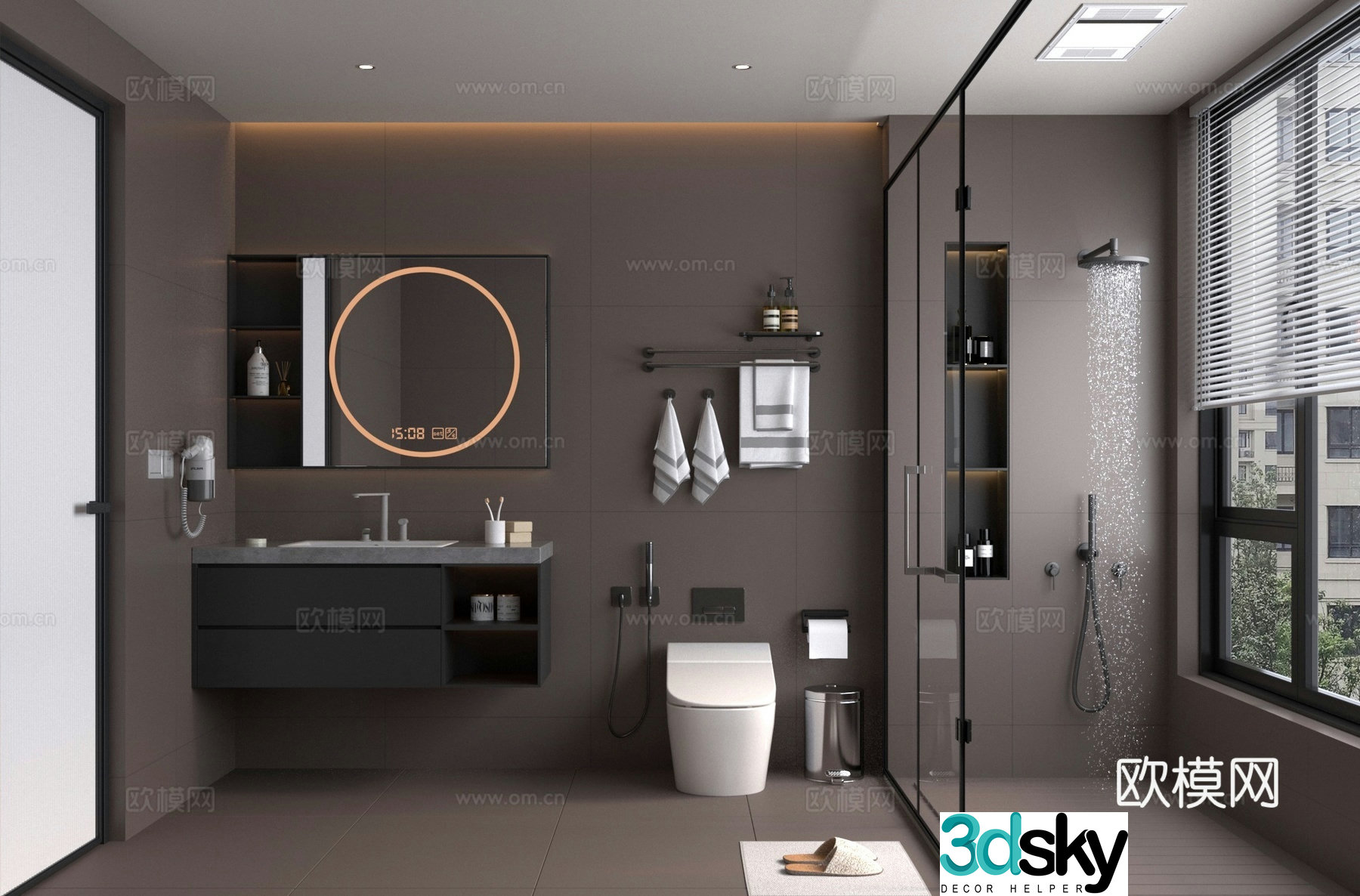 Modern bathroom bathroom 3d model
