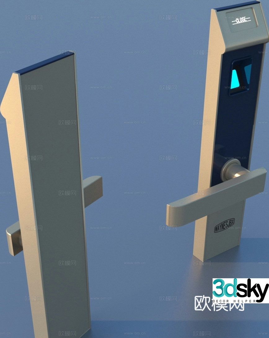 Door lock smart lock fingerprint lock password lock electronic lock 3d model