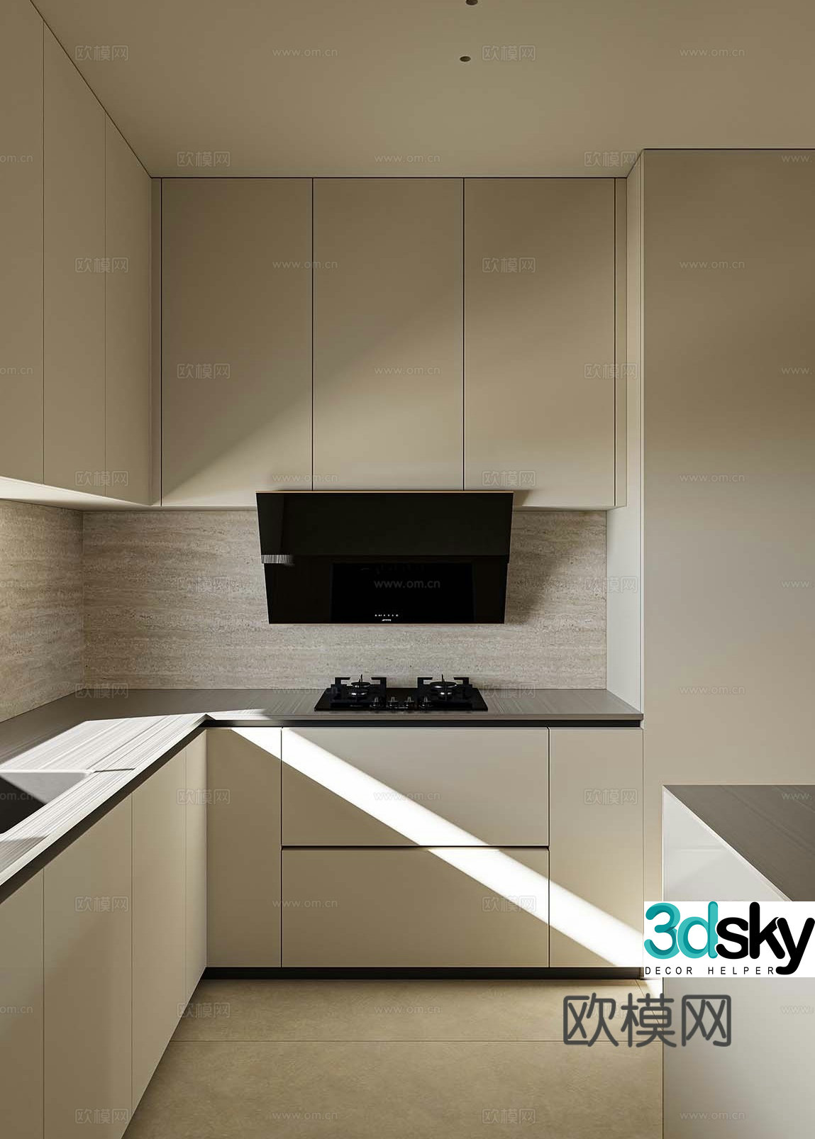 Modern kitchen 3d model