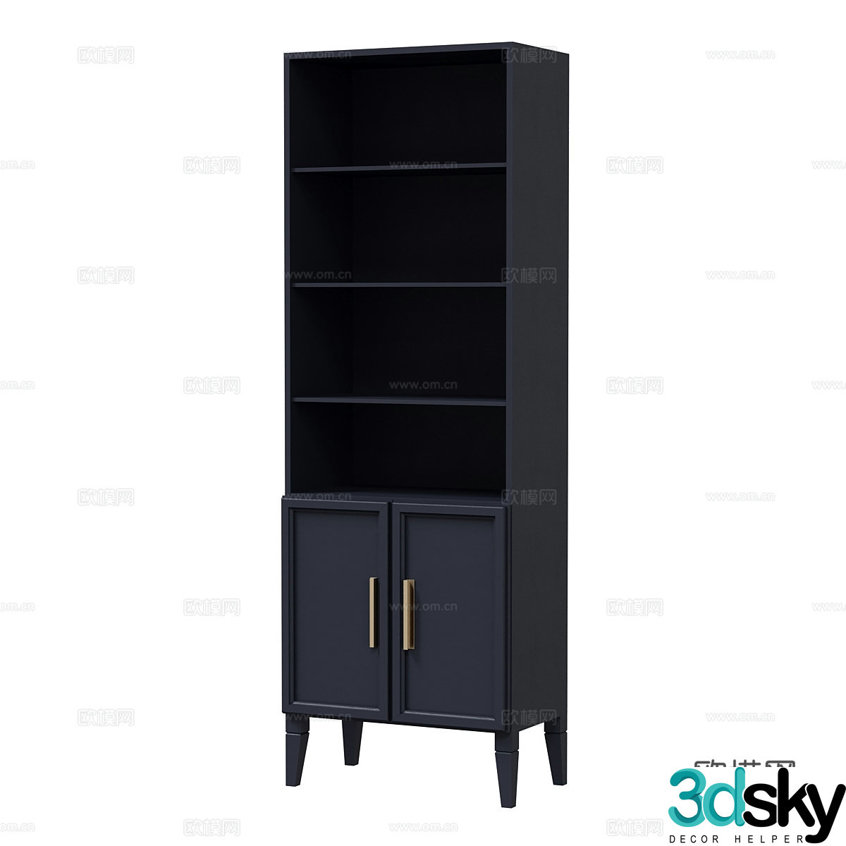 Modern decorative cabinet shelf 3d model