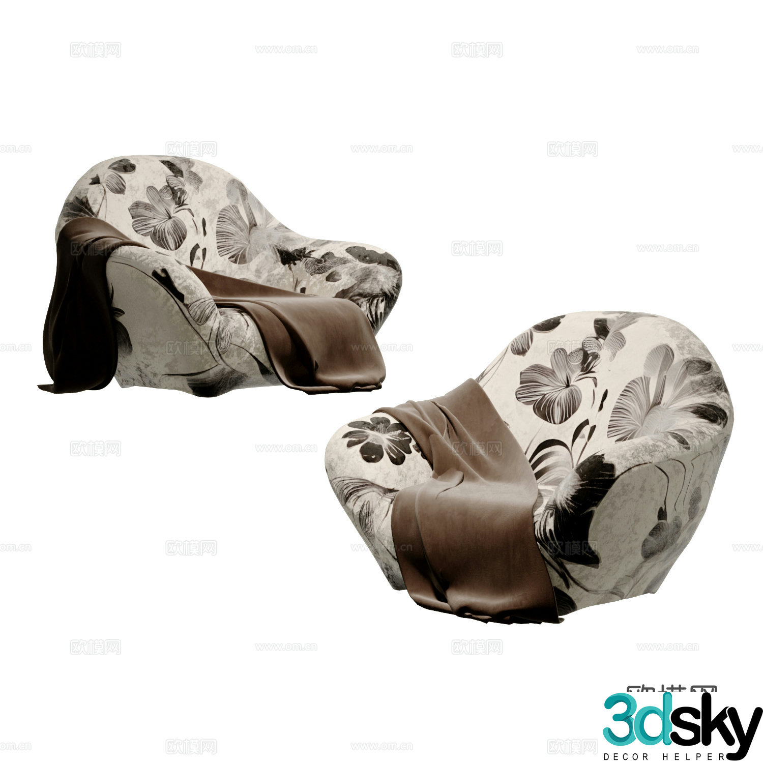 Single sofa leisure sofa 3d model