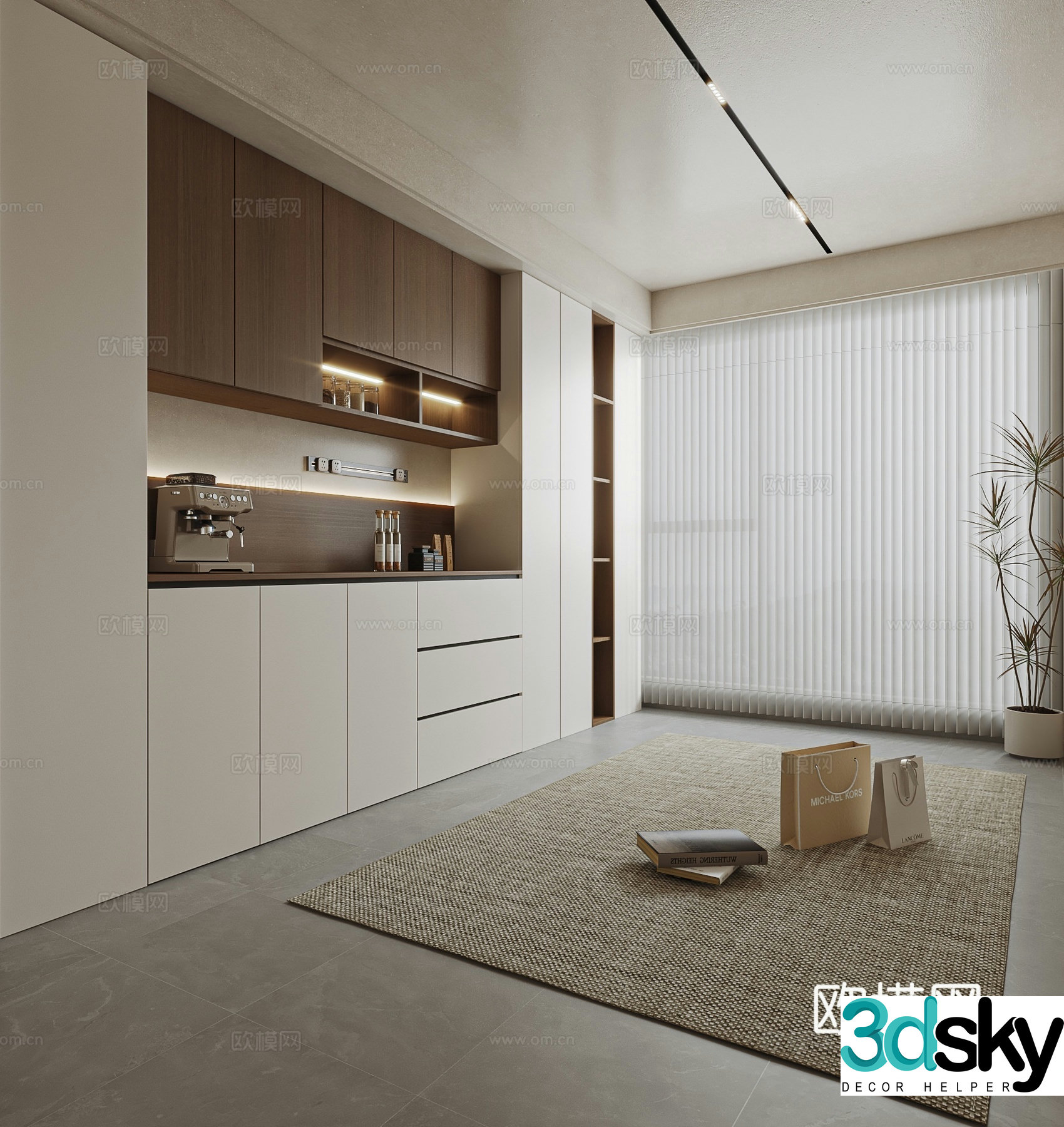 Modern sideboard 3d model