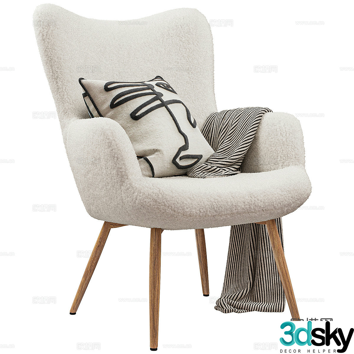 Sofa chair leisure chair 3d model