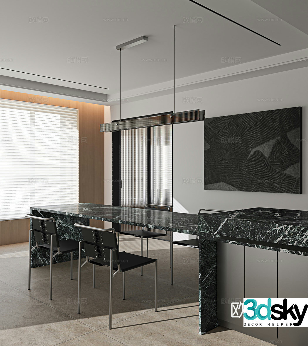 Modern restaurant 3d model