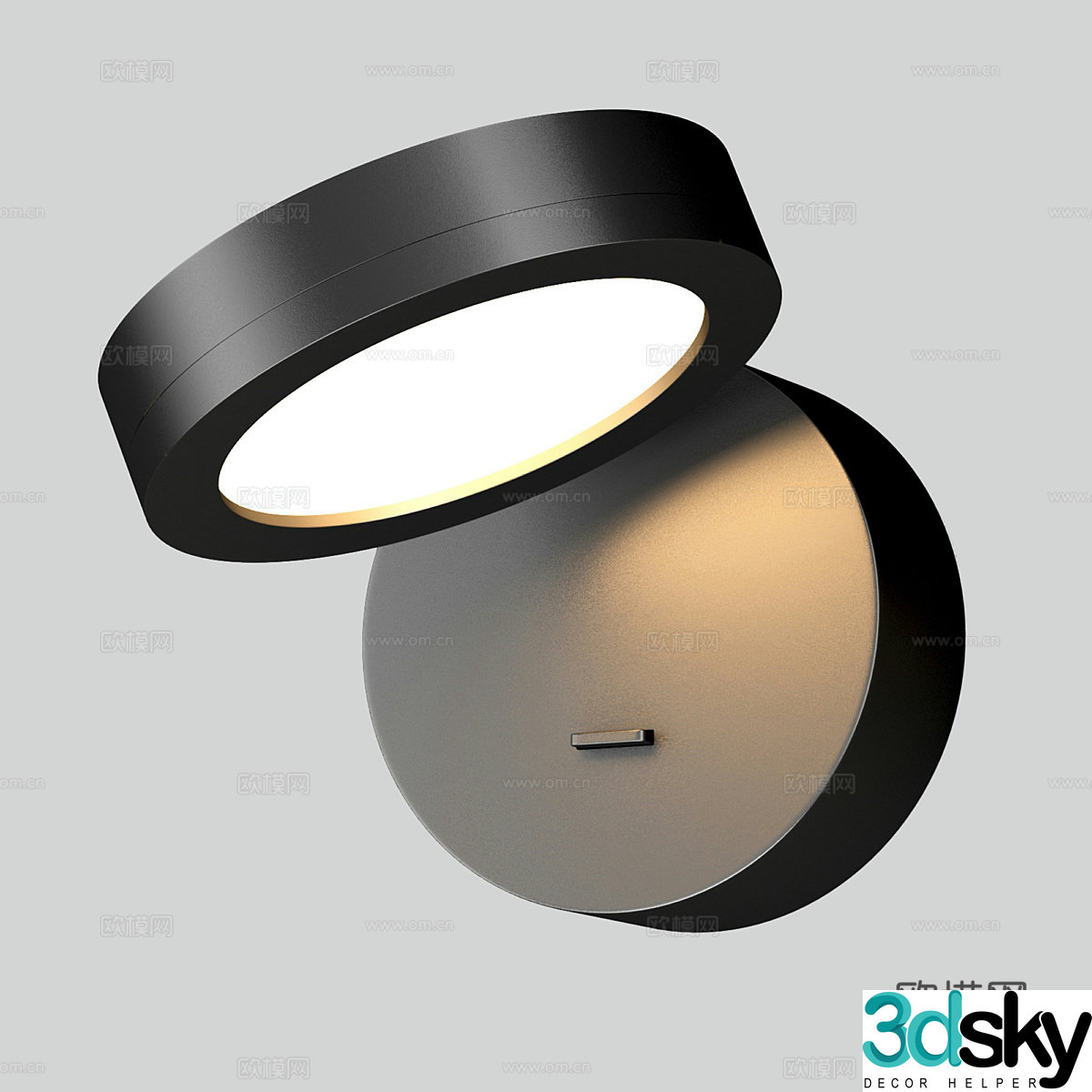 Simple wall lamp round wall lamp 3d model