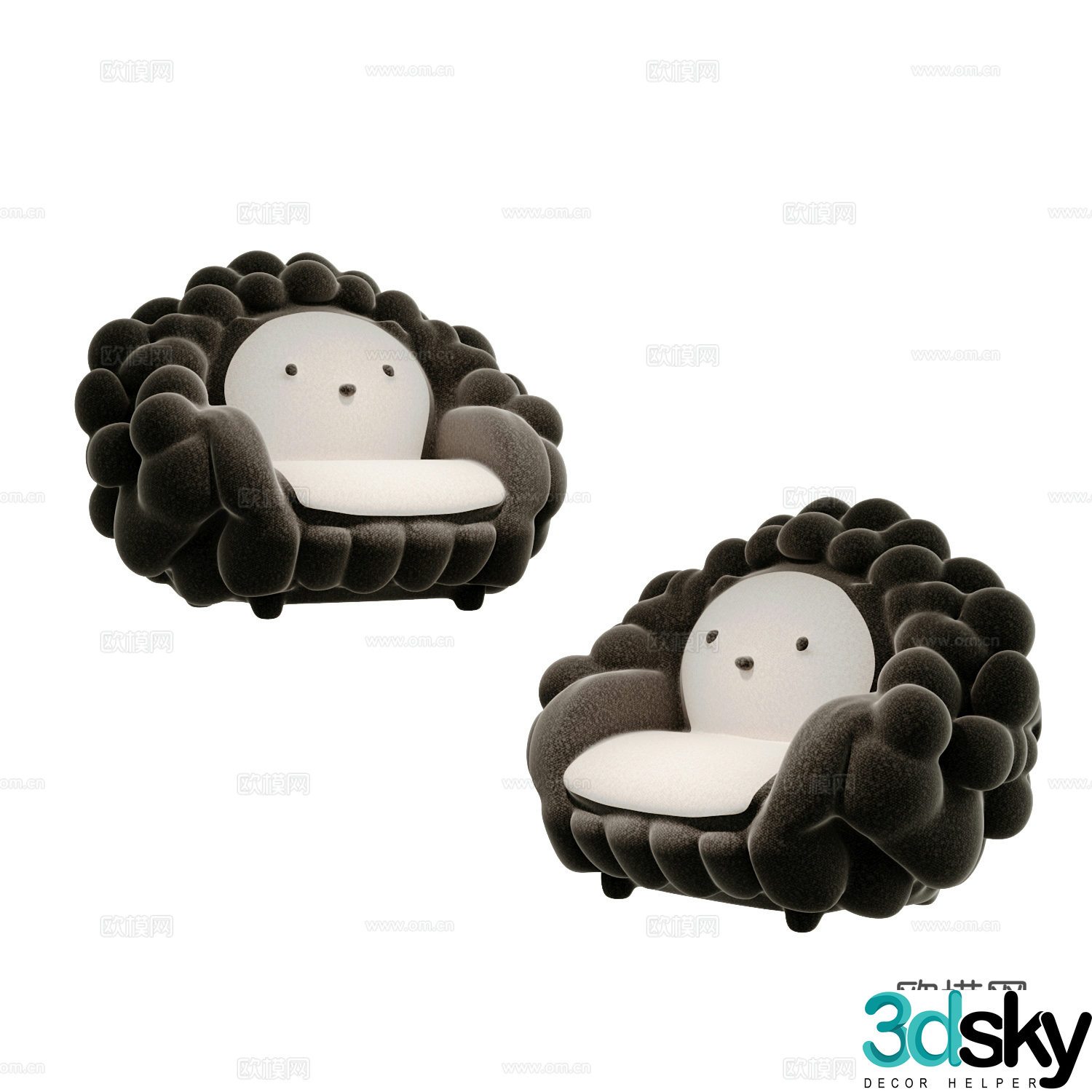 Children’s Sofa Hedgehog Sofa 3d model