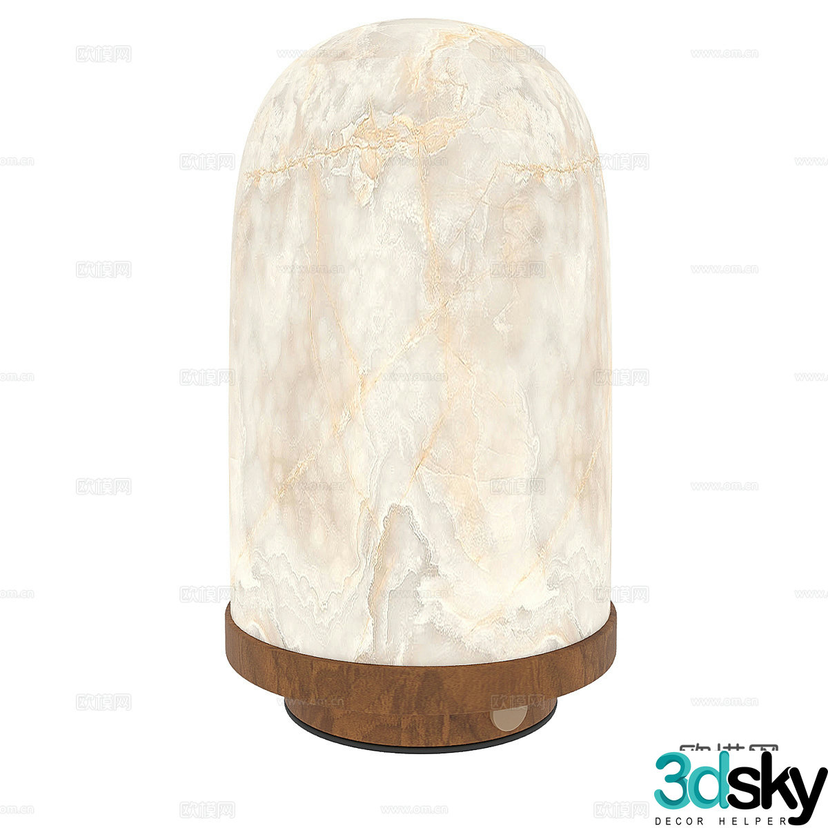 Simple desk lamp marble desk lamp 3d model