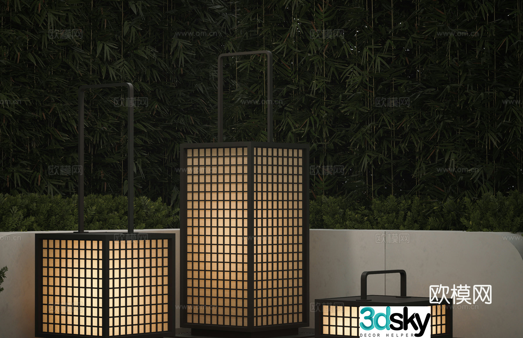 Garden light outdoor light landscape light lawn light 3d model