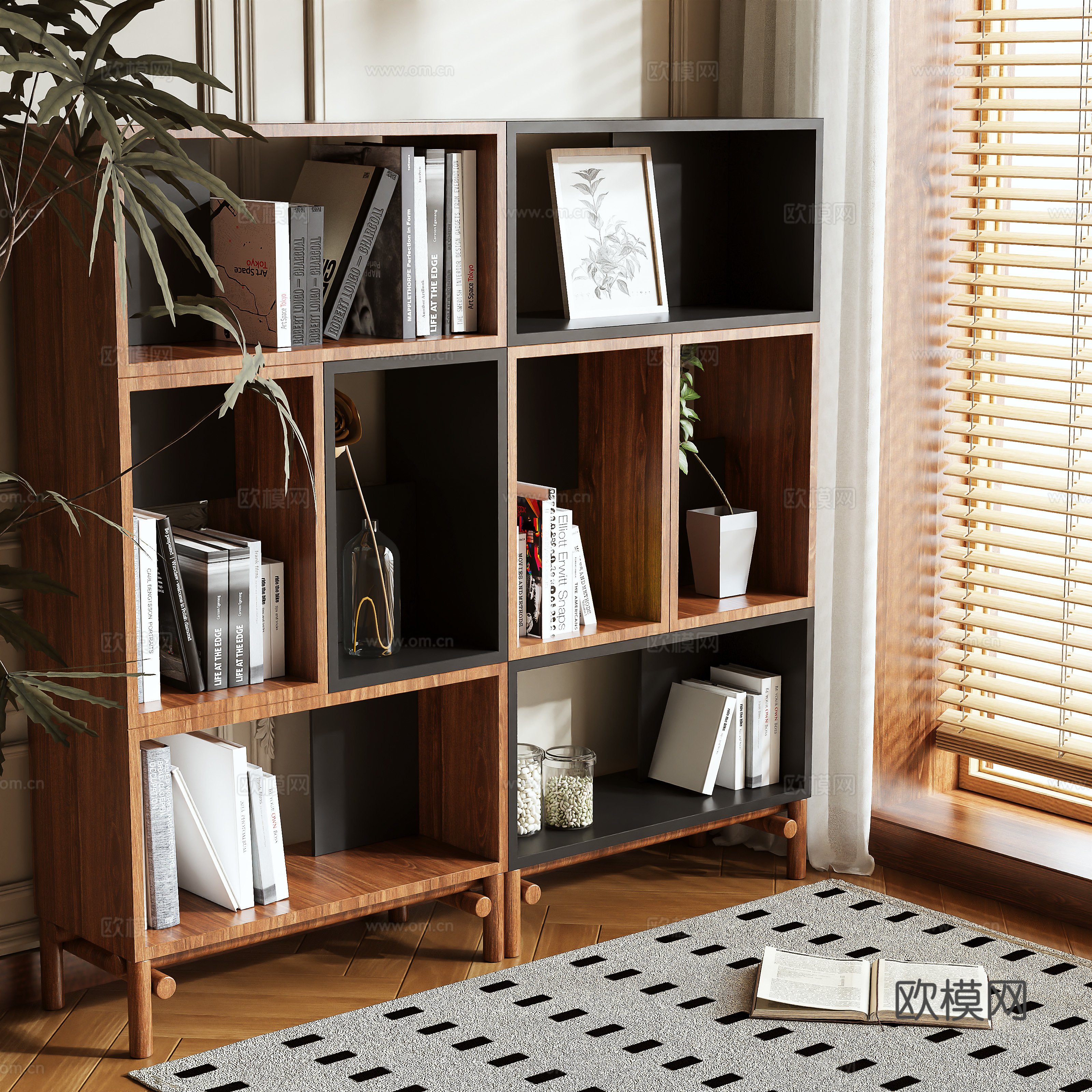 Medieval style bookcase 3D model