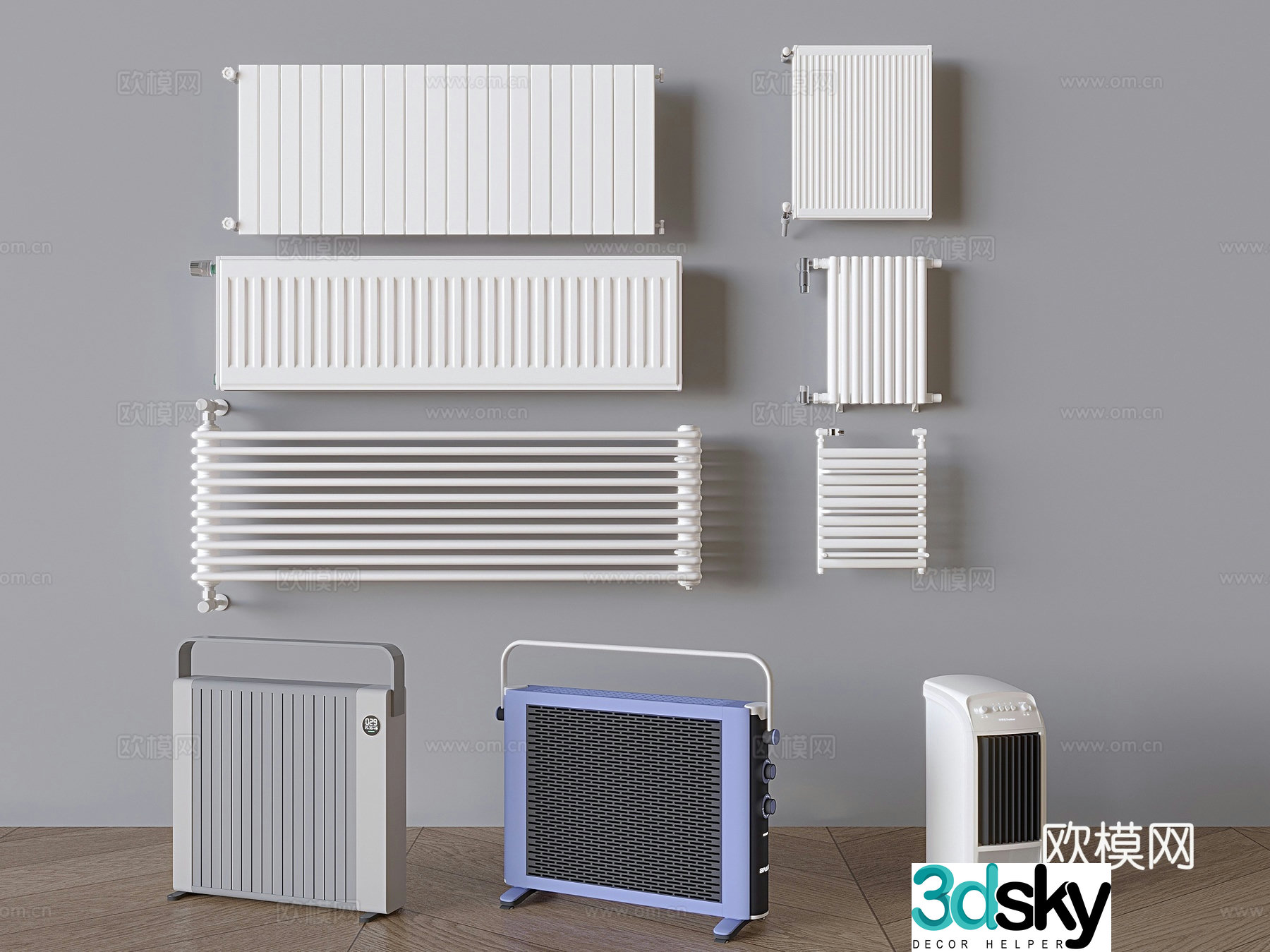 Radiator heating pipe heater radiator 3d model