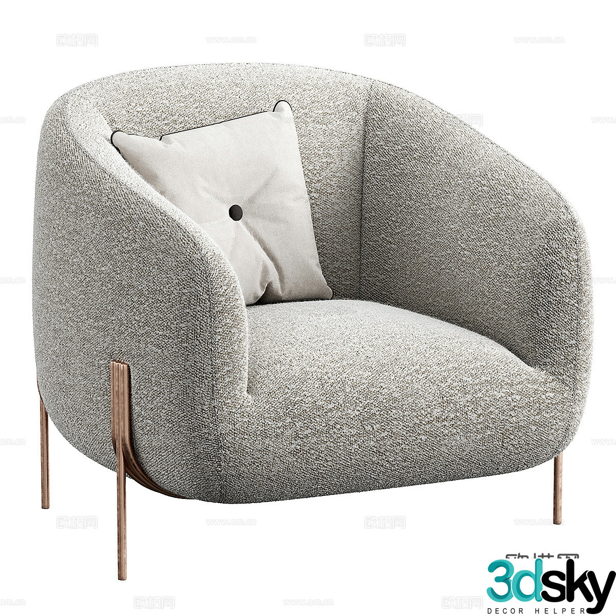 Single sofa 3d model