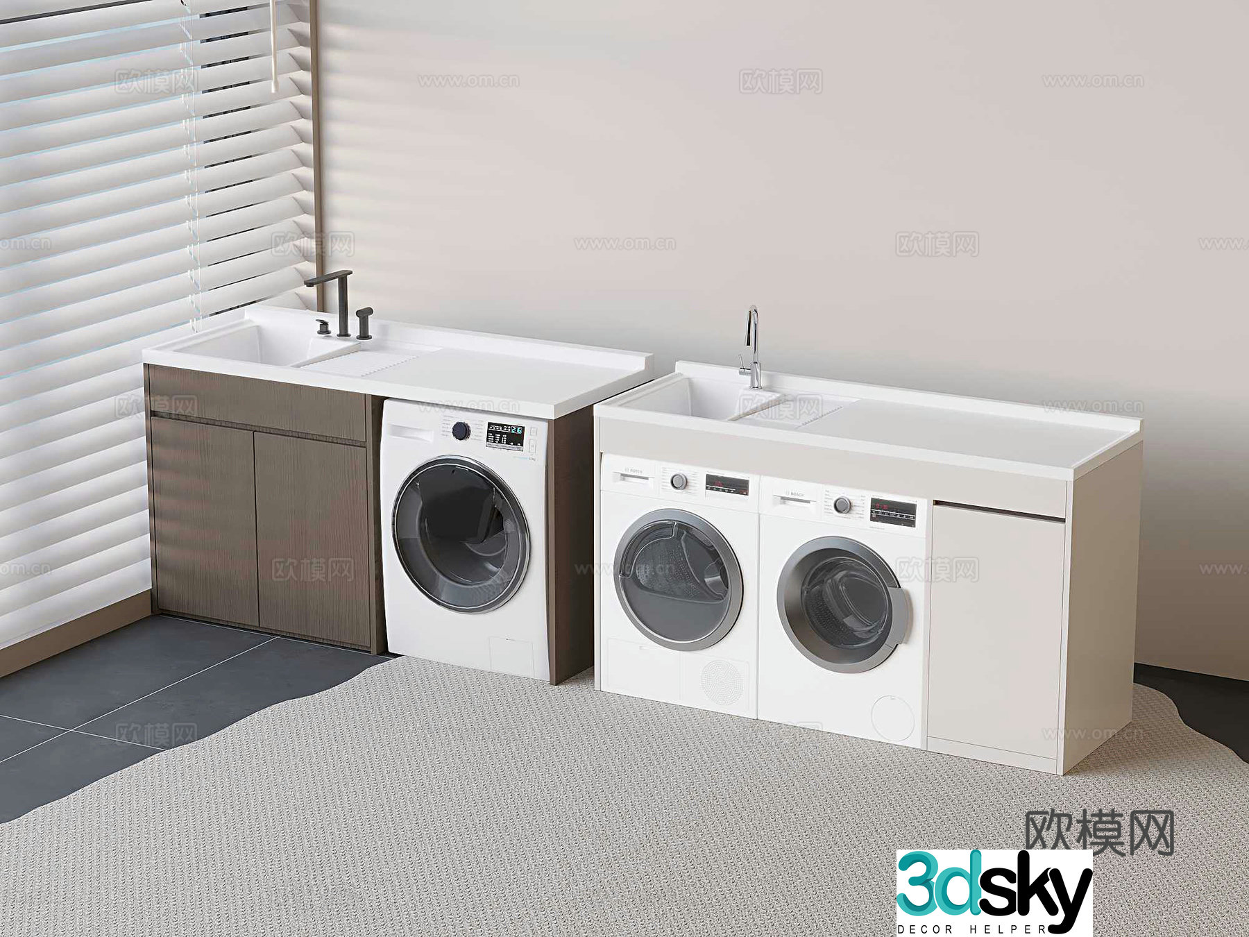 bathroom cabinet sink 3d model