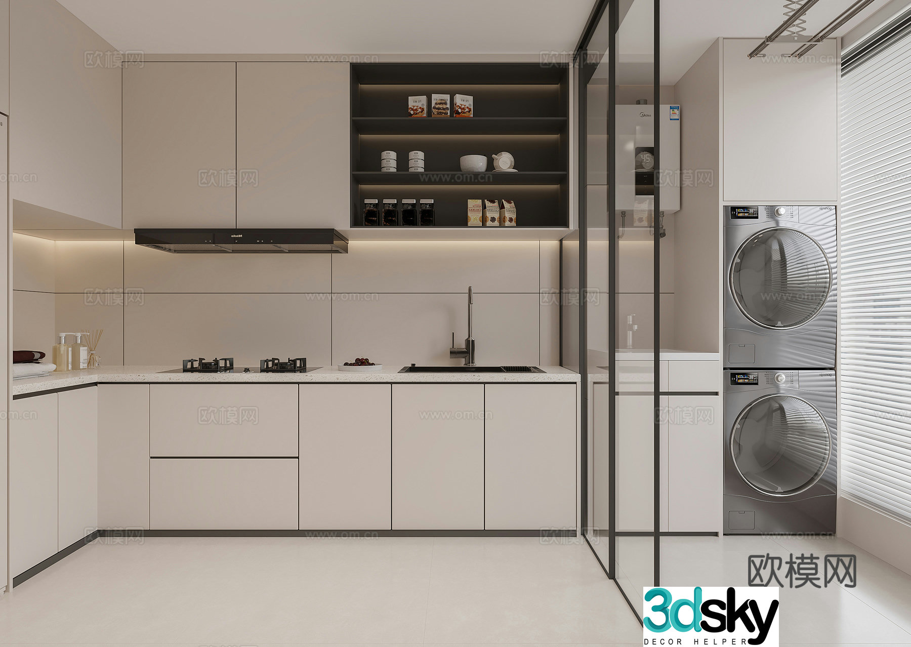 Modern kitchen 3d model