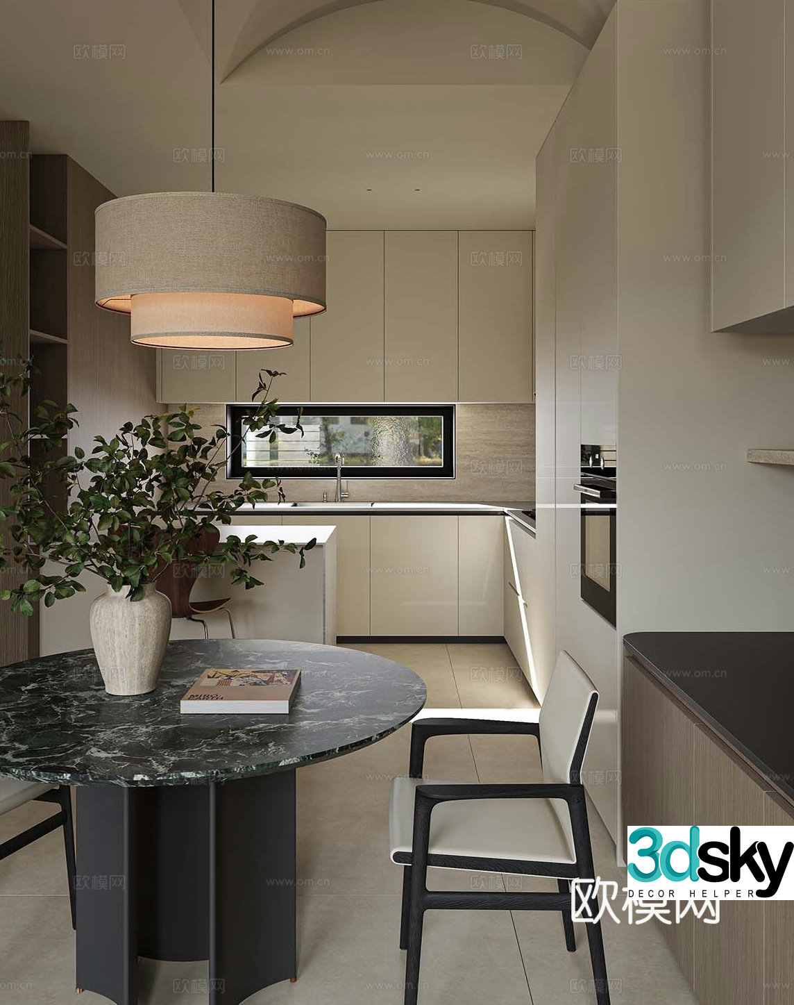 Modern restaurant kitchen 3d model
