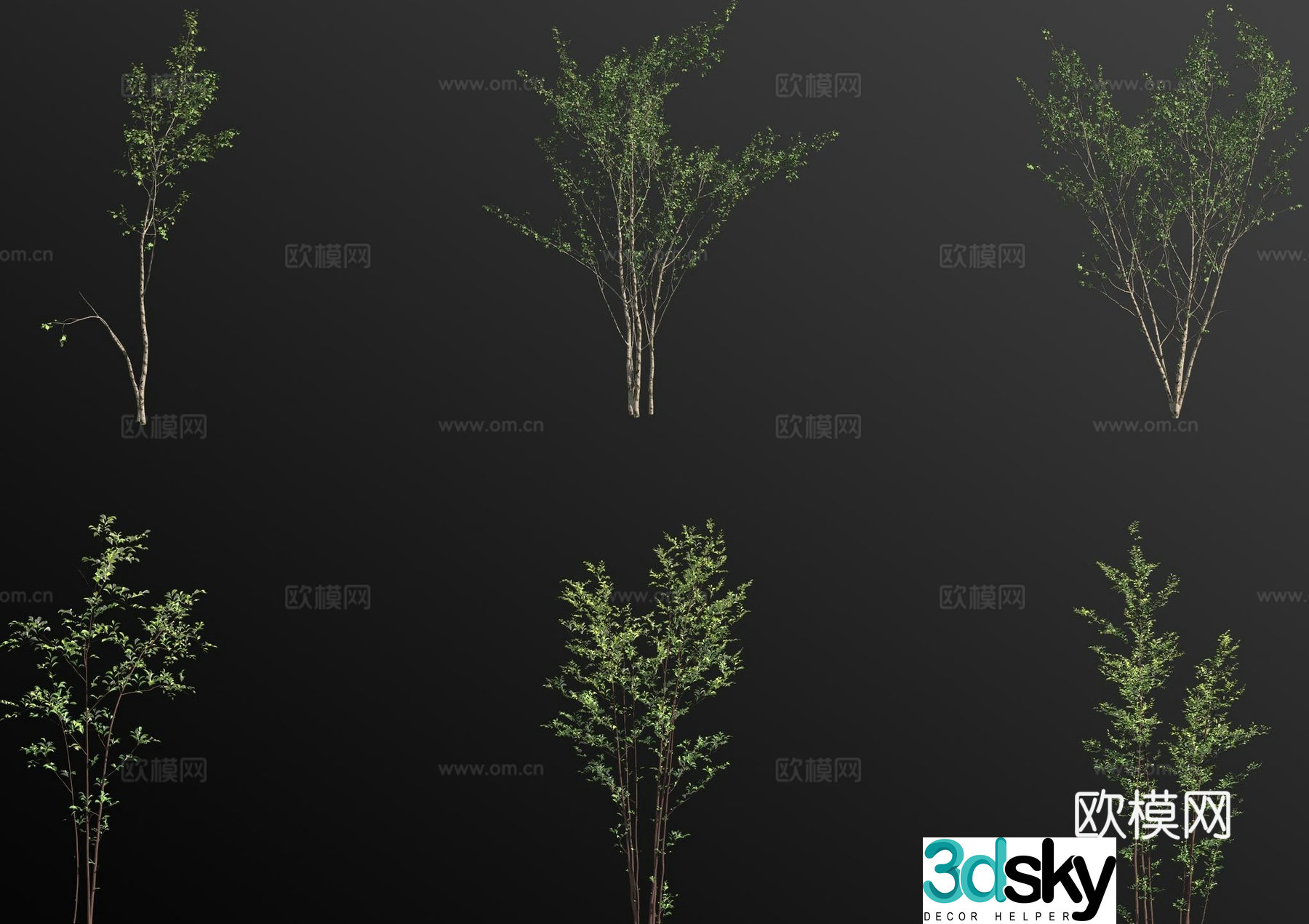 landscape tree arbor trees small tree 3d model