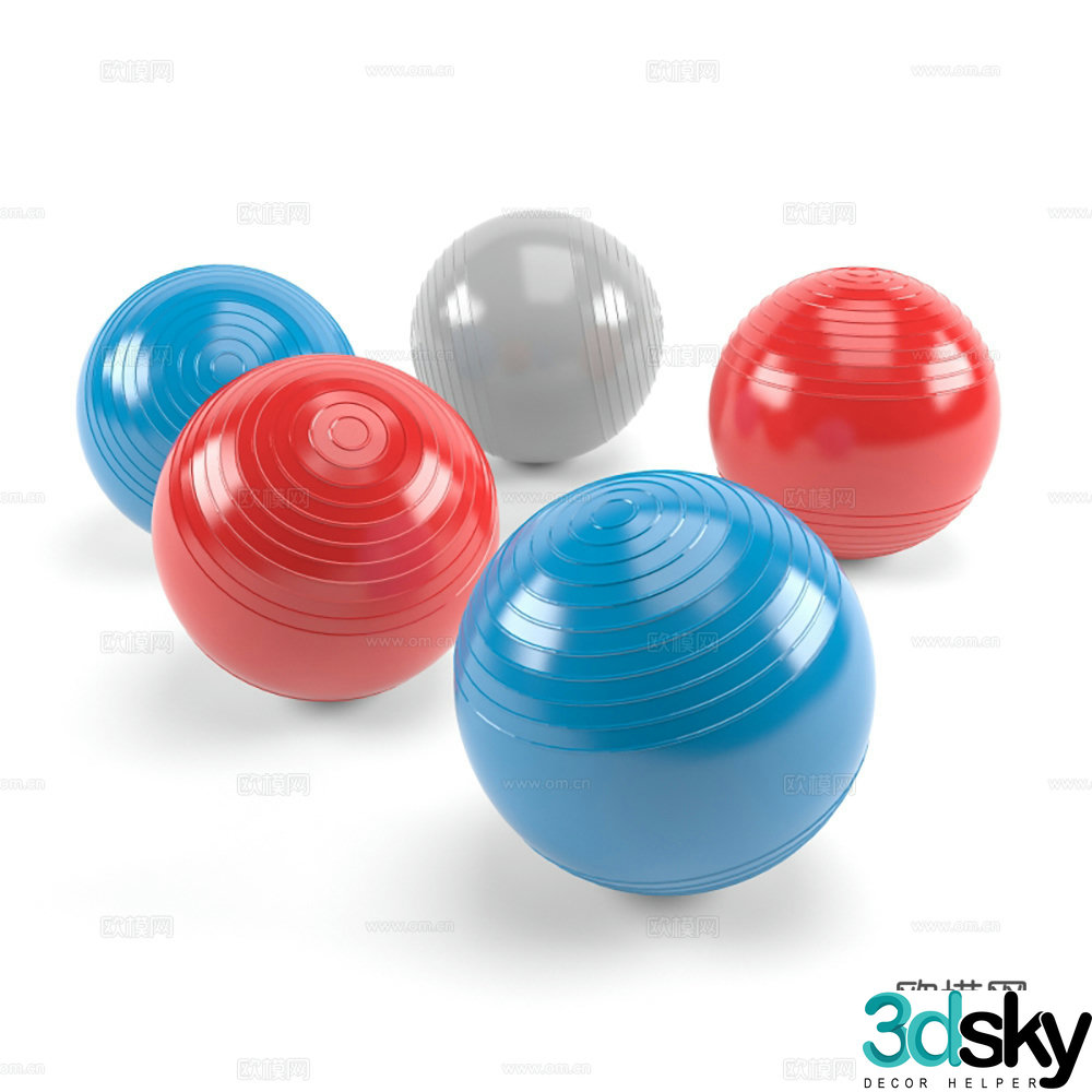 Yoga ball fitness ball 3d model