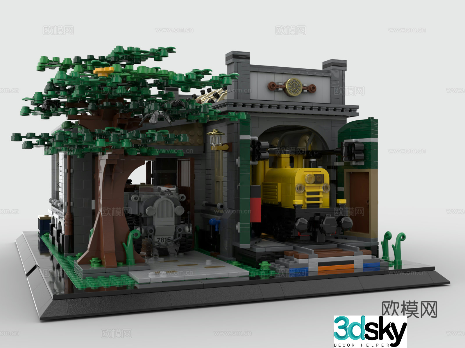 LEGO LEGO toys building blocks train station 3d model