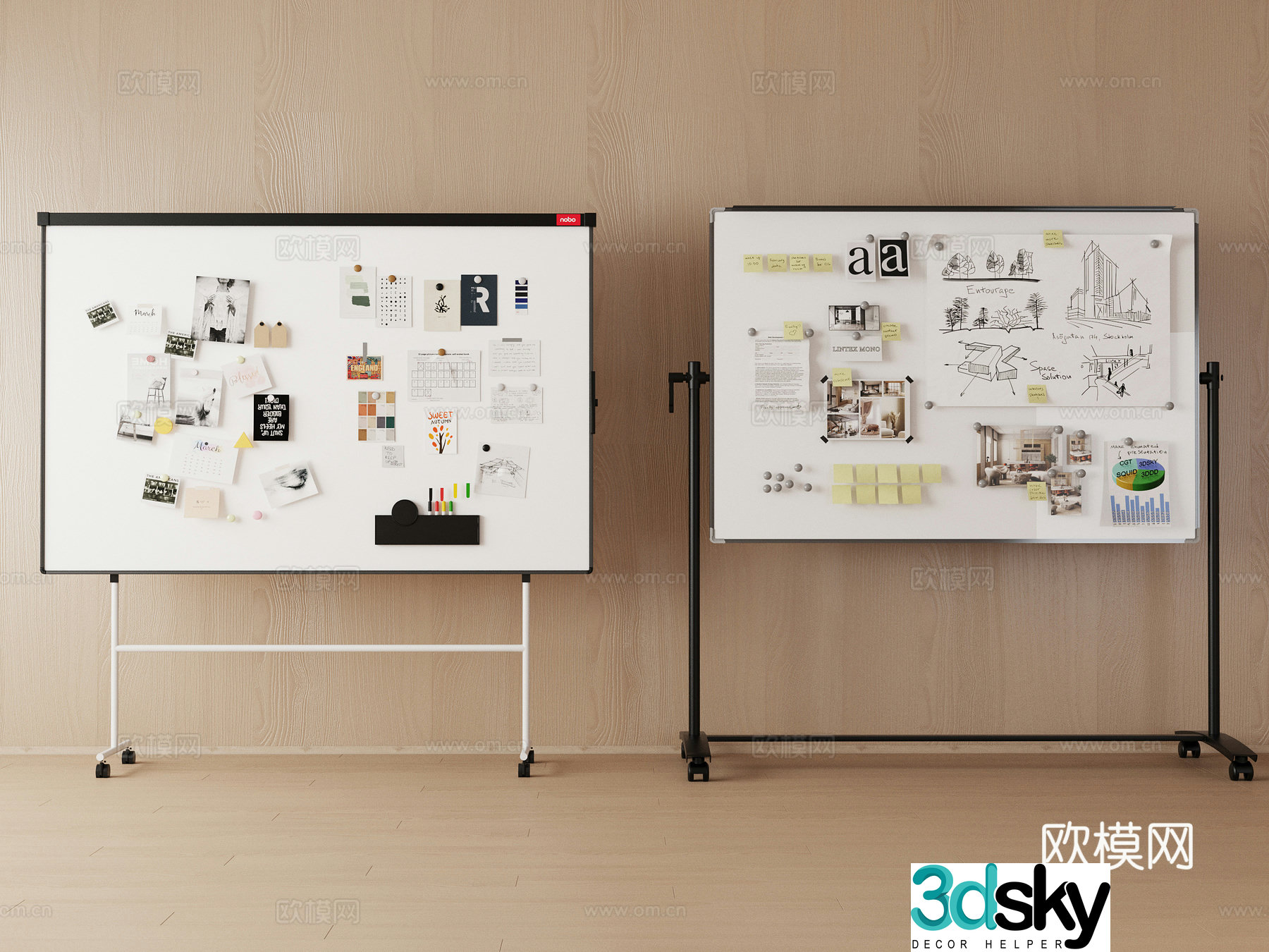 whiteboard hanging writing board magnetic whiteboard writing board 3d model