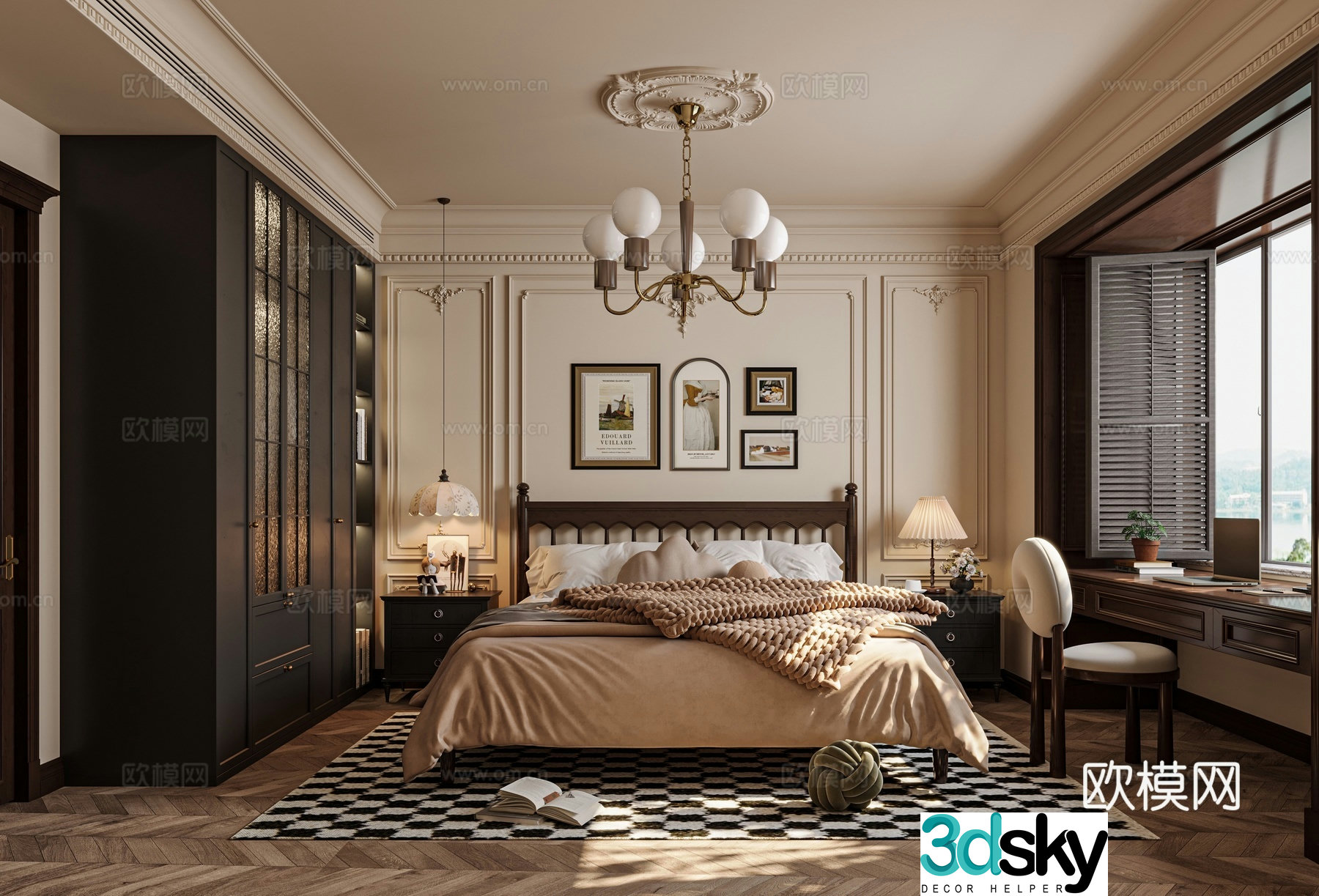 Medieval style bedroom second bedroom 3D model